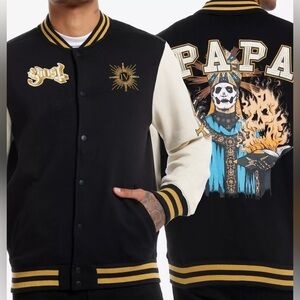 Unisex Ghost‎ Logos Varsity Jacket Hot Topic Papa Emeritus Nameless Ghoul